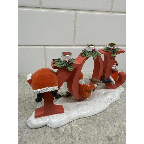 Hallmark Natures Sketchbook Marjolein Bastin Christmas JOY Santa Candle Holder - Picture 6 of 7